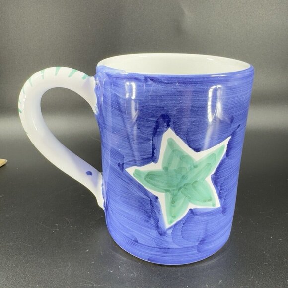 Deruta Italian Pottery Coffee Mug Cup Christmas Holiday Snowman Italy Handmade - Picture 11 of 13